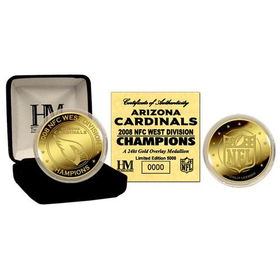 Arizona Cardinals '08 NFC South Division Champions 24KT Gold Coinarizona 