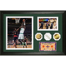 Kevin Garnett 2009 All Star Game Used Nett & 24KT Gold Coin Photo Mintkevin 