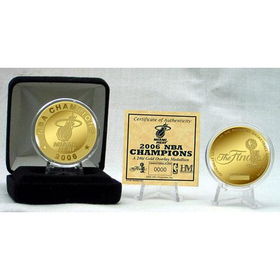 2006 Miami Heat Nba 24Kt Gold Champion Coinmiami 