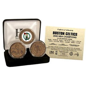 Boston Celtics 2008 NBA Champions 3 Coin Bronze Setboston 