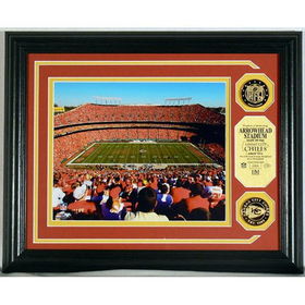 Kansas City Chiefs Arrowhead Stadium Photo Mint with two 24KT Gold Coinskansas 