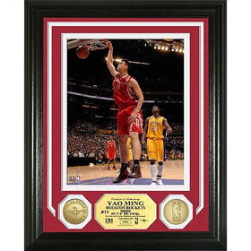 Yao Ming Photo Mint W/ Two 24Kt Gold Coinsyao 