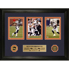 Denver Broncos Trio" Photo Mint w/ 2 24kt Gold Minted Coins"denver 