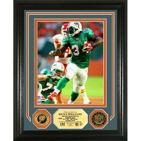 Ricky Williams Photo Mint w/ 2 24KT Gold Coinsricky 