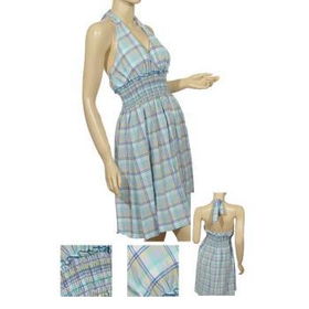 Ladies Plaid Print Dress with Support Cups Case Pack 6ladies 