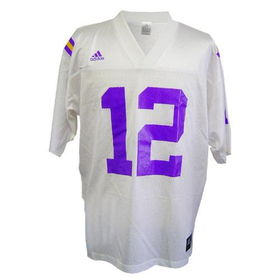 Louisiana State Fightin Tigers #12 Official Replica NCAA Game Jersey (White) (Medium)louisiana 