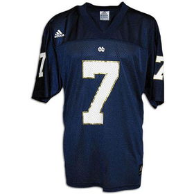 Notre Dame Fighting Irish #7 Official YOUTH Replica NCAA Game Jersey (Navy Blue) (X-Large)notre 