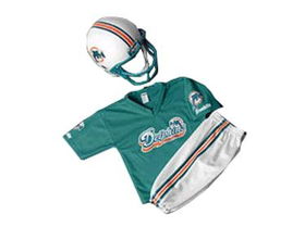 Miami Dolphins Youth NFL Team Helmet and Uniform Set  (Medium)miami 