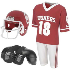 Oklahoma Sooners Youth NCAA Team Helmet and Uniform Set  (Small)oklahoma 