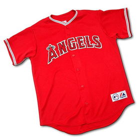 Los Angeles Angels MLB Replica Team Jersey (Alternate) (Red (Large)los 