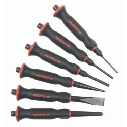 6 PC Handguarded Punch & Chisel Sethandguarded 