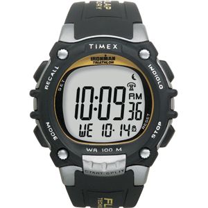 TIMEX IRONMAN TRADITIONAL 100 LAP W/ FLIX BLACK/SILVER/YELLtimex 