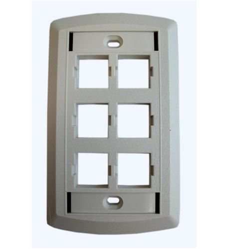 Suttle 6 Outlet Face Plate-WHITEsuttle 